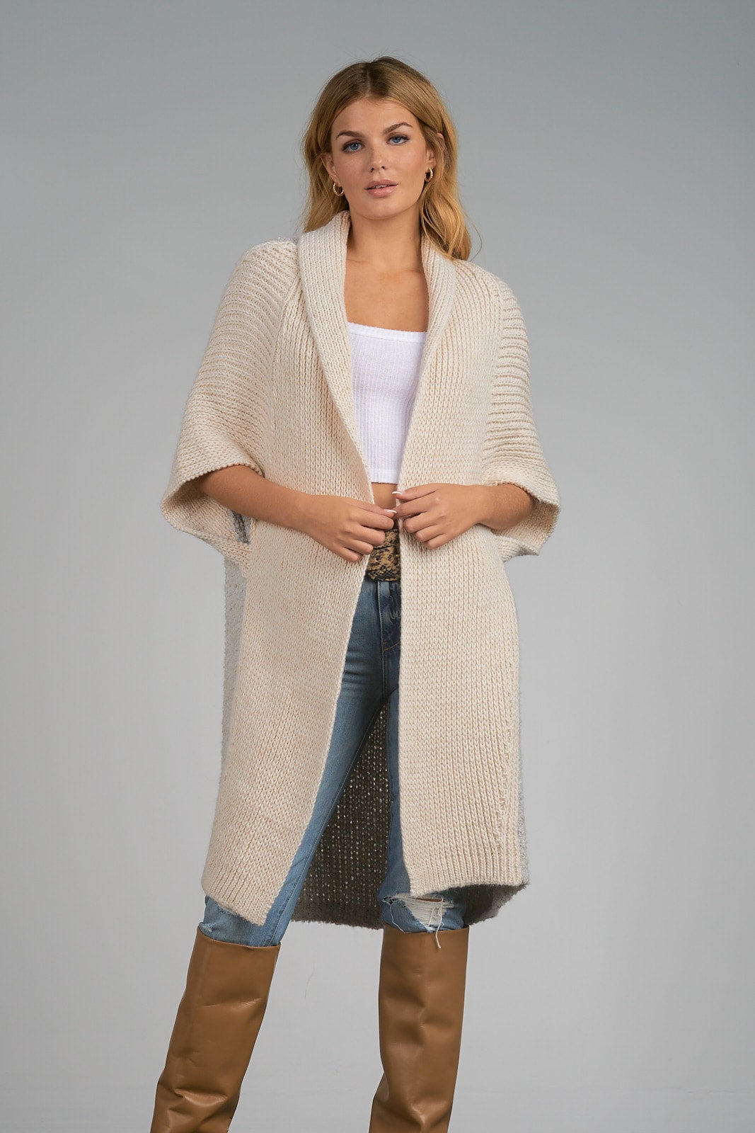 Oversized oatmeal cardigan cheap
